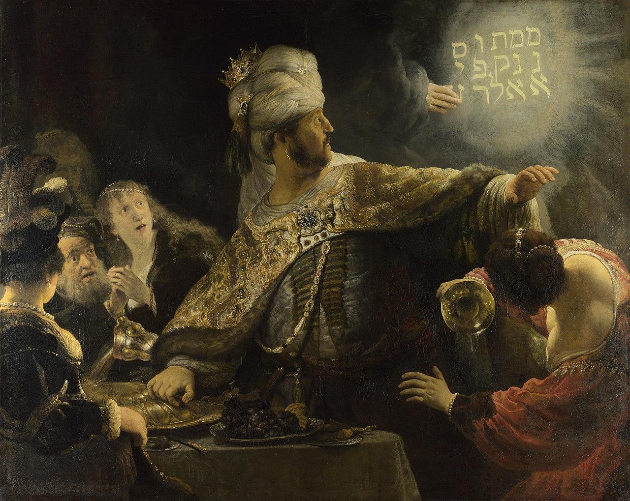 Belshazzar's Feast, cr. 1635-8, Rembrandt