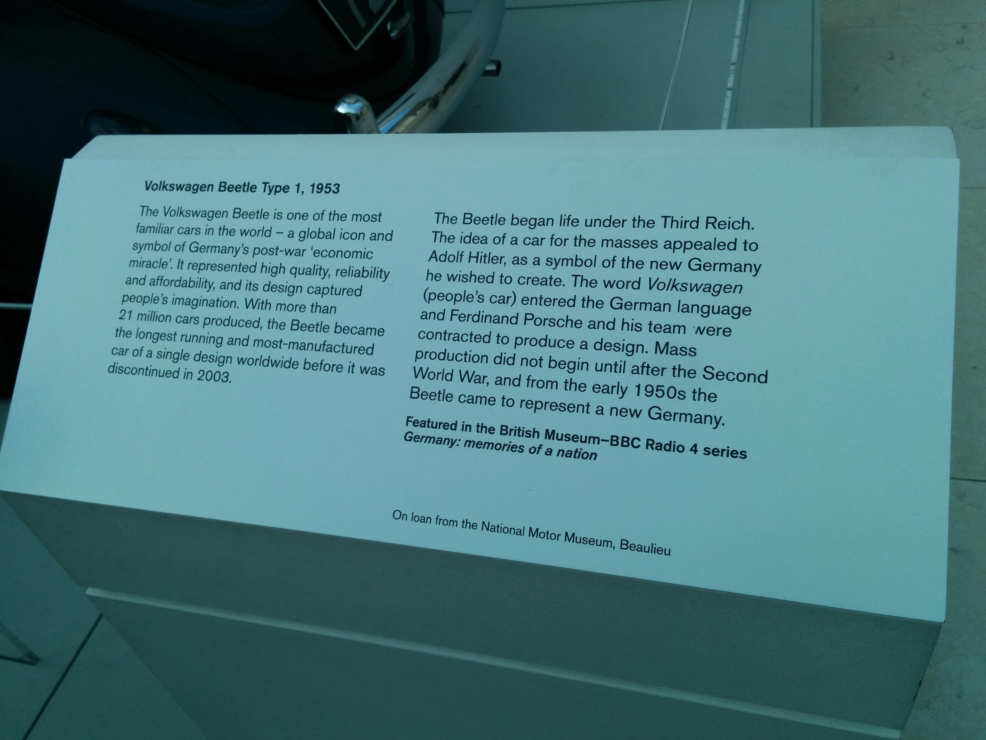 VW Beetle's Label
