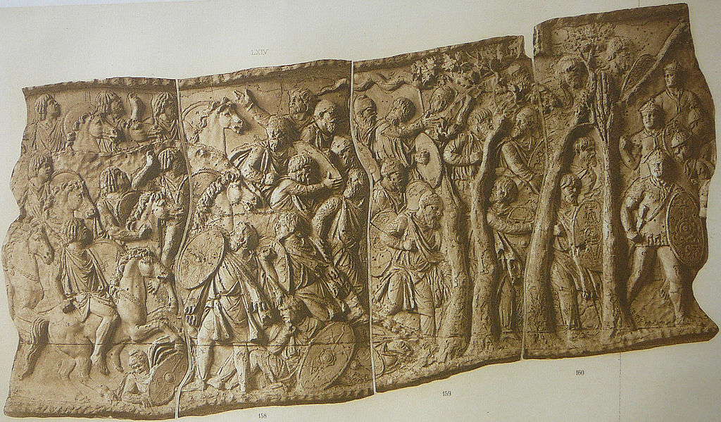 Light cavalry flying columns (Scene LXIV); Trajan's Column, 113 AD, Rome