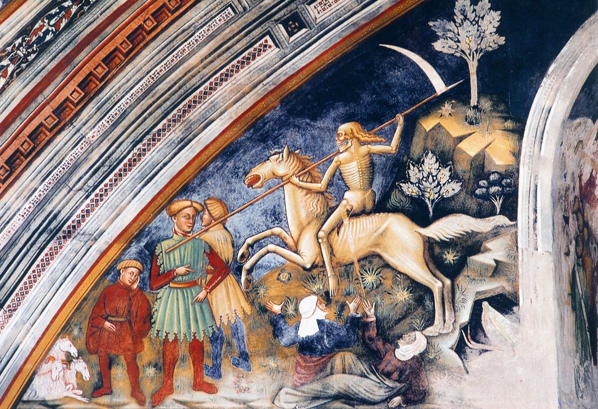 Fourth Horseman of the Apocalypse, fresco, 1420s, Santa Caterina, Galatina, Apulia, Italy