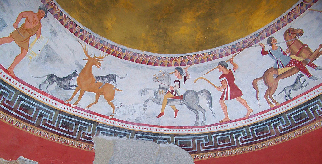 Aleksandrovo tomb, fragment of a mural, 4th century BC, 4th century BC, Haskovo district, Bulgaria