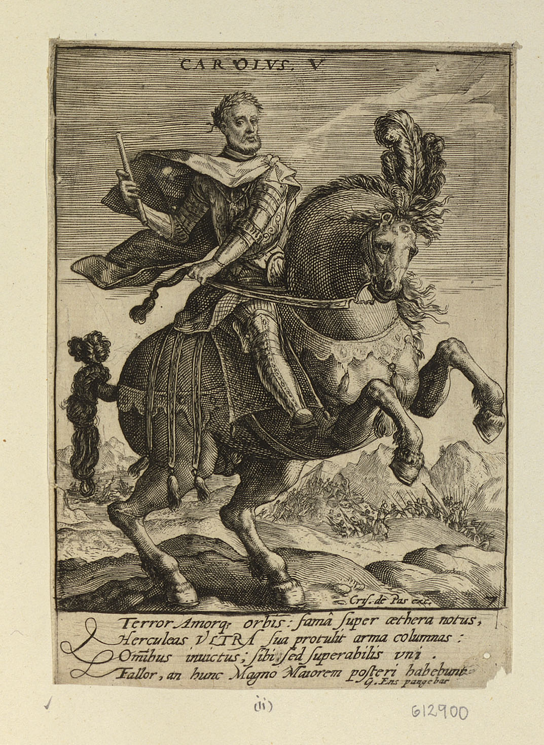 COMPARANDUM: Charles V, Holy Roman Emperor, on Horseback, cr. 1579-1637, Crispijn van de Passe, Netherlands