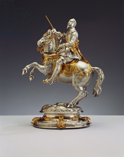 Equestrian statuette of Gustavus II Adolphus of Sweden, 1635, Daniel Lang, Augsburg, Germany