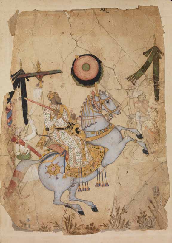 COMPARANDUM: Ikhlas Khan on horseback, 1670-80, Golconda, India