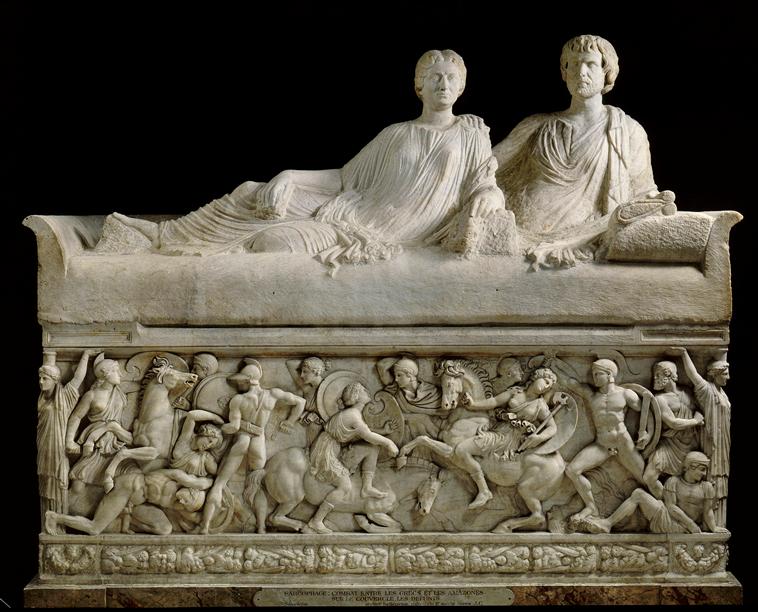 Sarcophagus with an Amazonomachy scene, 2nd century, Thessaloniki