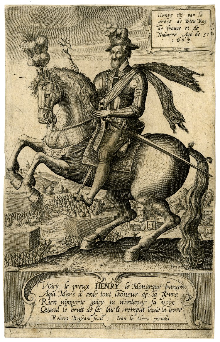Henry IV by God's grace the king of France and Navarre aged 51 (1603), 1585-1603, Robert Boissard, France