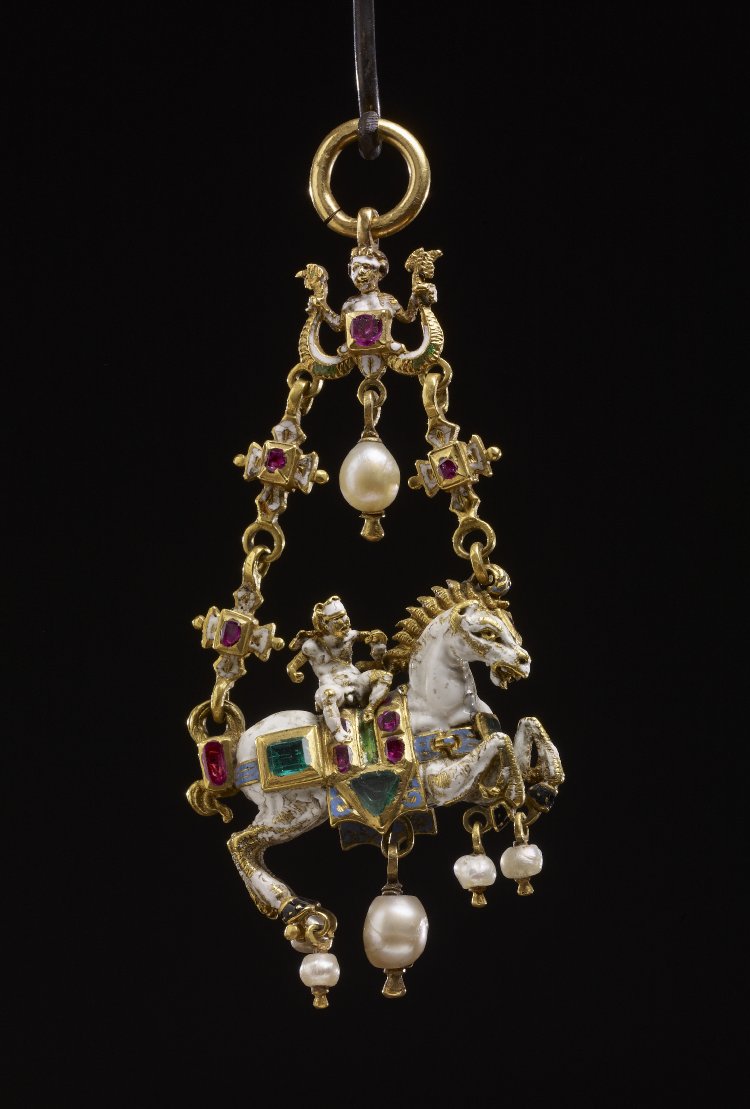 Pendant with a cupid riding a horse, 1550-1600, Germany (?)