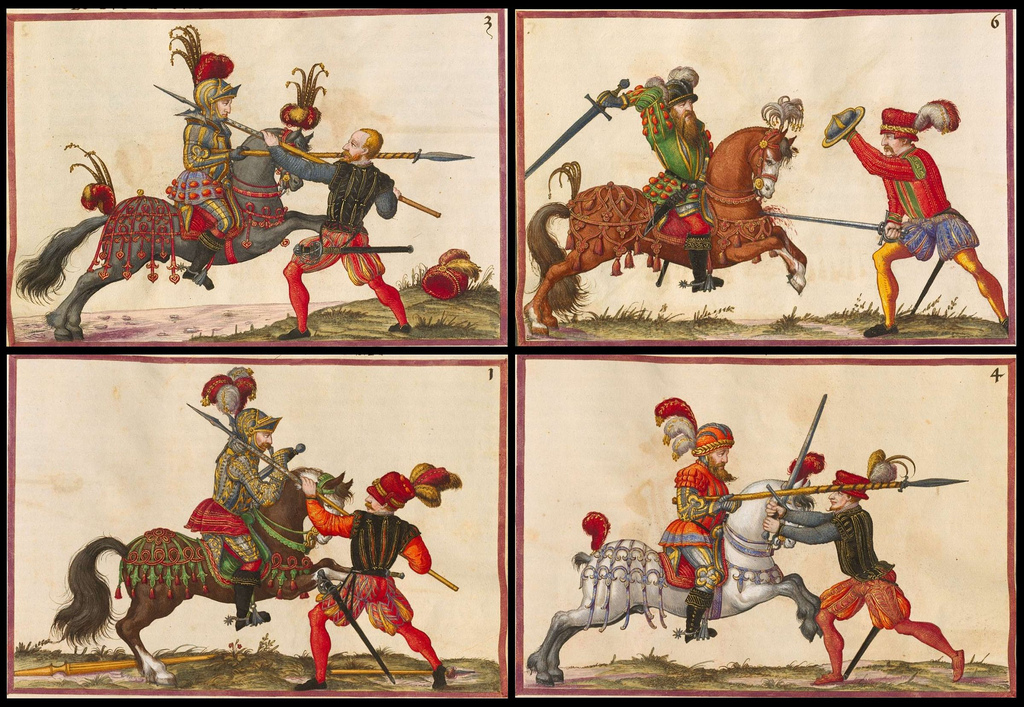 Illustration of 'The Art of Athletics' by Paulus Hector Mair, mid 16th century, Augsburg, Holy Roman Empire