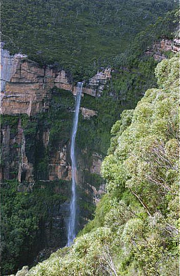Govetts Leap Falls, north of Blackheath, in the Blue Mountains National Park, New South Wales, Australia