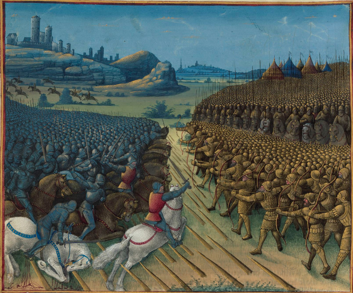 Battle of Nicopolis, 25 September 1396, illustration to Passages d'outremer, 1472-75, Jean Colombe, Paris, France
