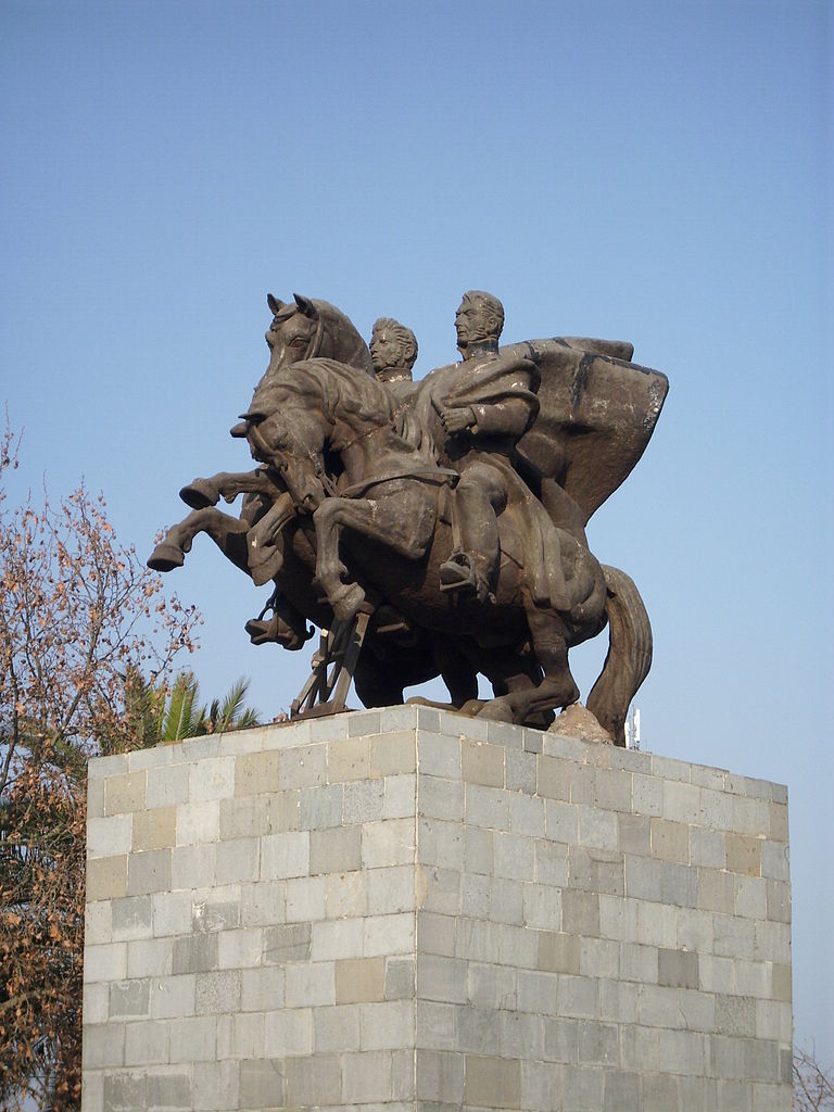 The Statue Of Bernardo O'Higgins and José de San Martín, 1968, Galvarino Ponce Morel, Maipú, Chile
