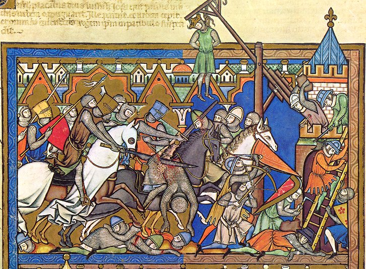 Illustration to Crusader Bible, mid-1240s, Paris, France