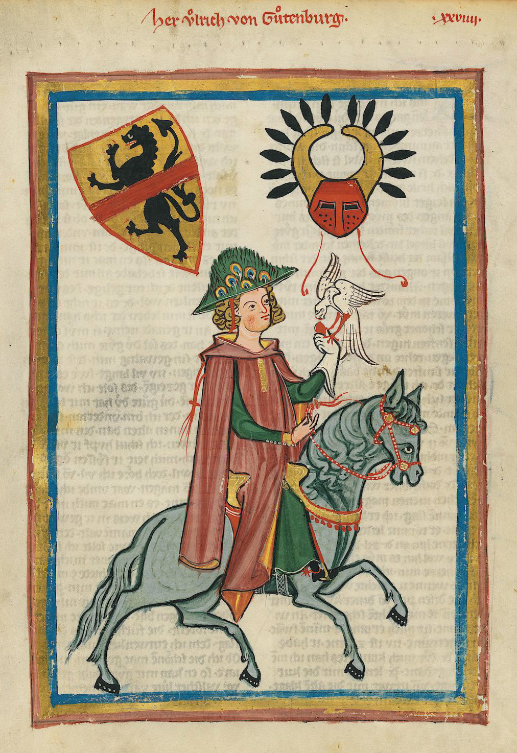 Illustration of Codex Manesse, cr. 1304 or cr. 1340, Zürich, Switzerland