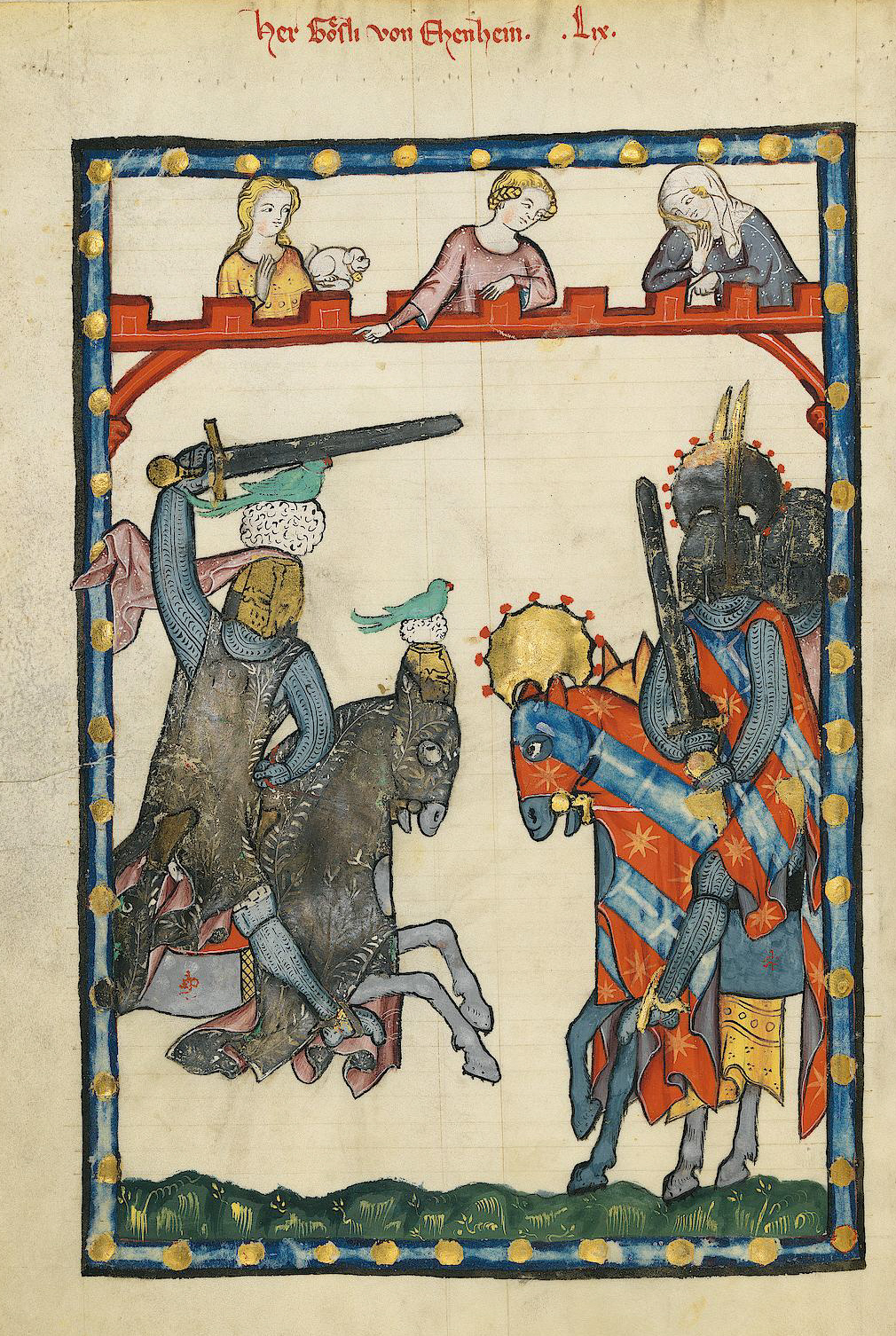 Illustration of Codex Manesse, cr. 1304 or cr. 1340, Zürich, Switzerland