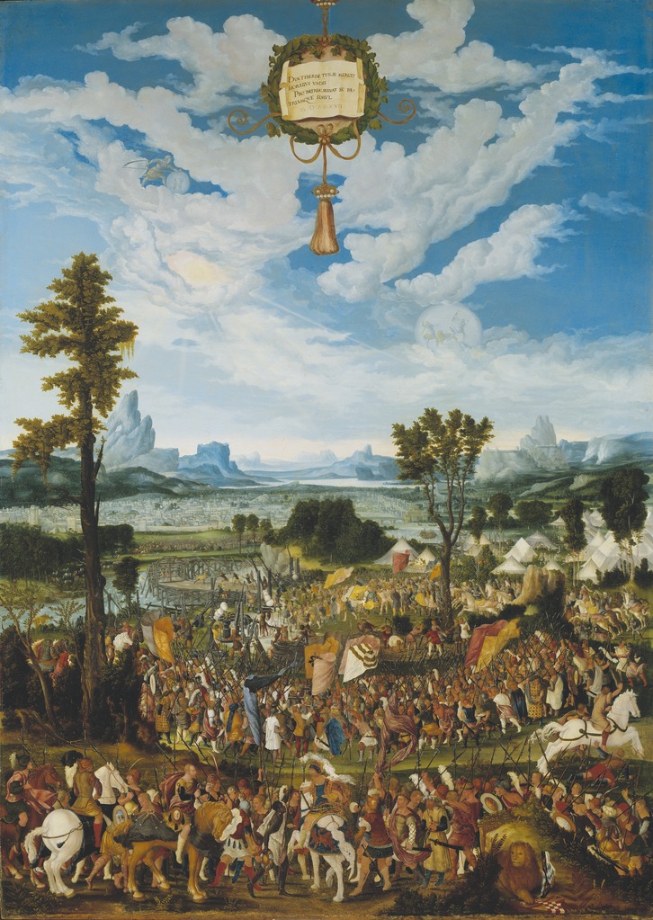 Horatius Cocles Stopping King Porsenna's Army outside Rome, 1525-49, Ludwig Refinger, Bavaria, Germany