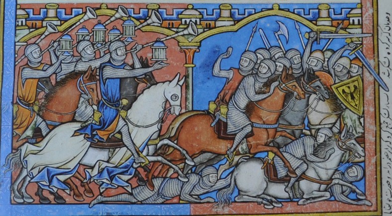 Illustration to Crusader Bible, mid-1240s, Paris, France