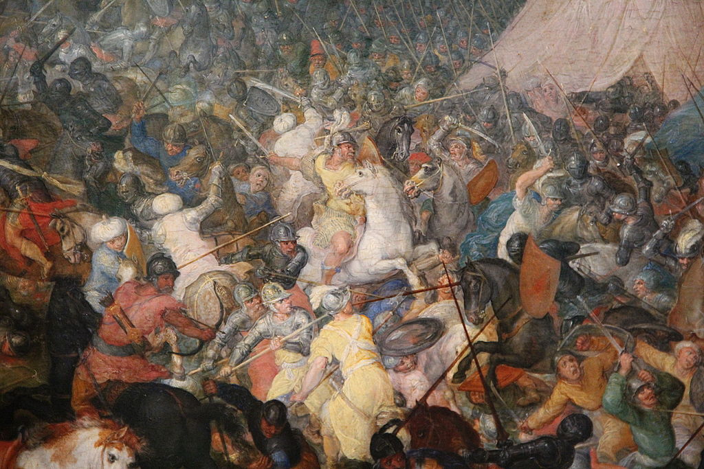 The Battle of Issus or Arbela (zoom on Alexander the Great), 1602, Jan Brueghel the Elder, Flemish school
