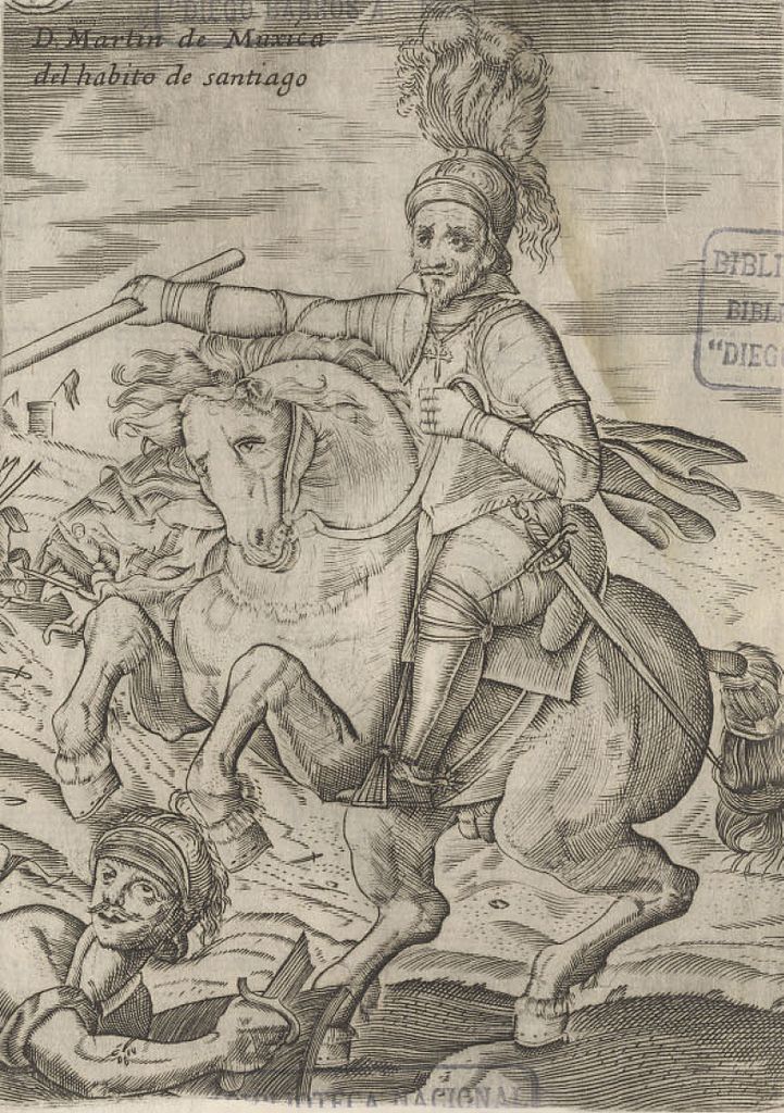Martín de Mujica, Chile's spaniard governator, represented as Santiago, (1646-1649), 1646, Alonso de Ovalle, Chile