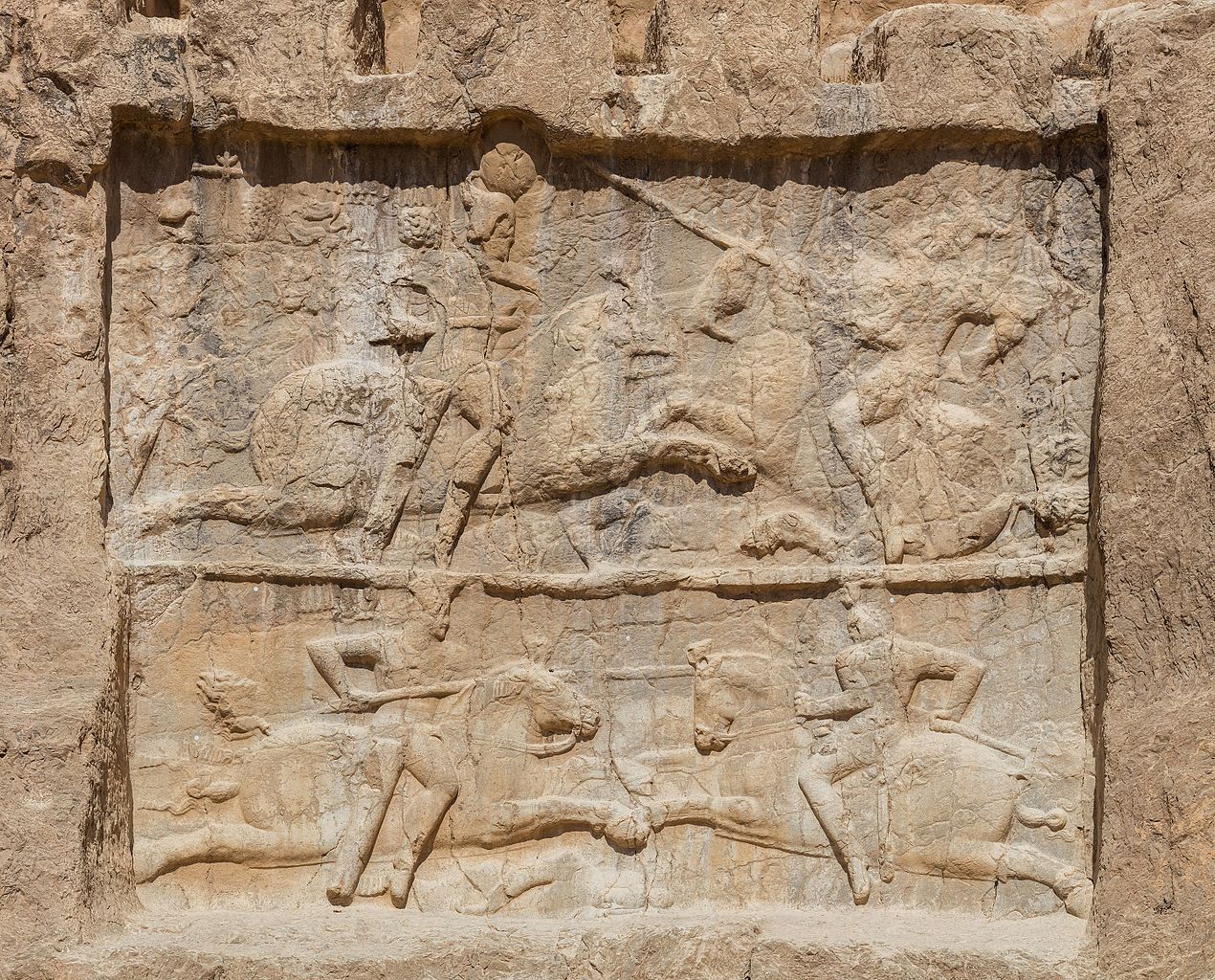 Equestrian reliefs of Bahram II, necropolis of Naqsh-e Rostam, cr. 276–293, Sasanian, Naqsh-e Rostam, Persia