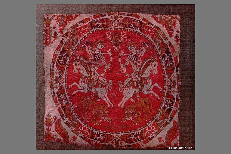 Silk fragment, early 7th century, attributed to Syria