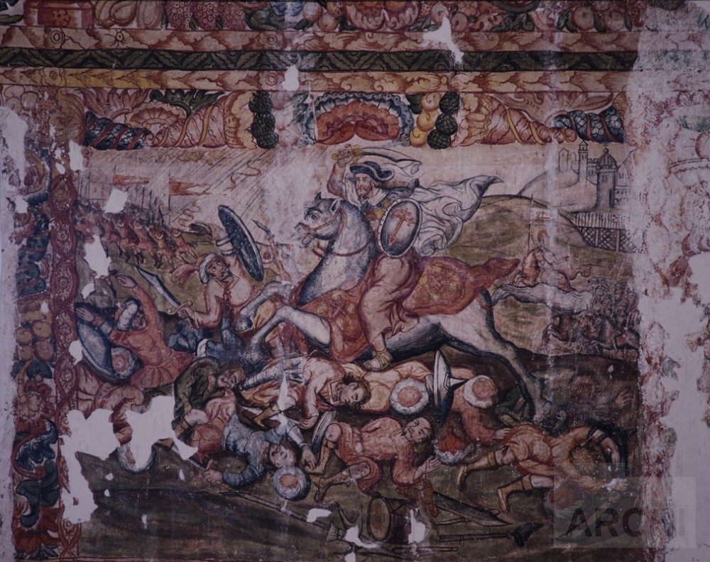 Patron Saint victorious over the moors, 17th century, Peru