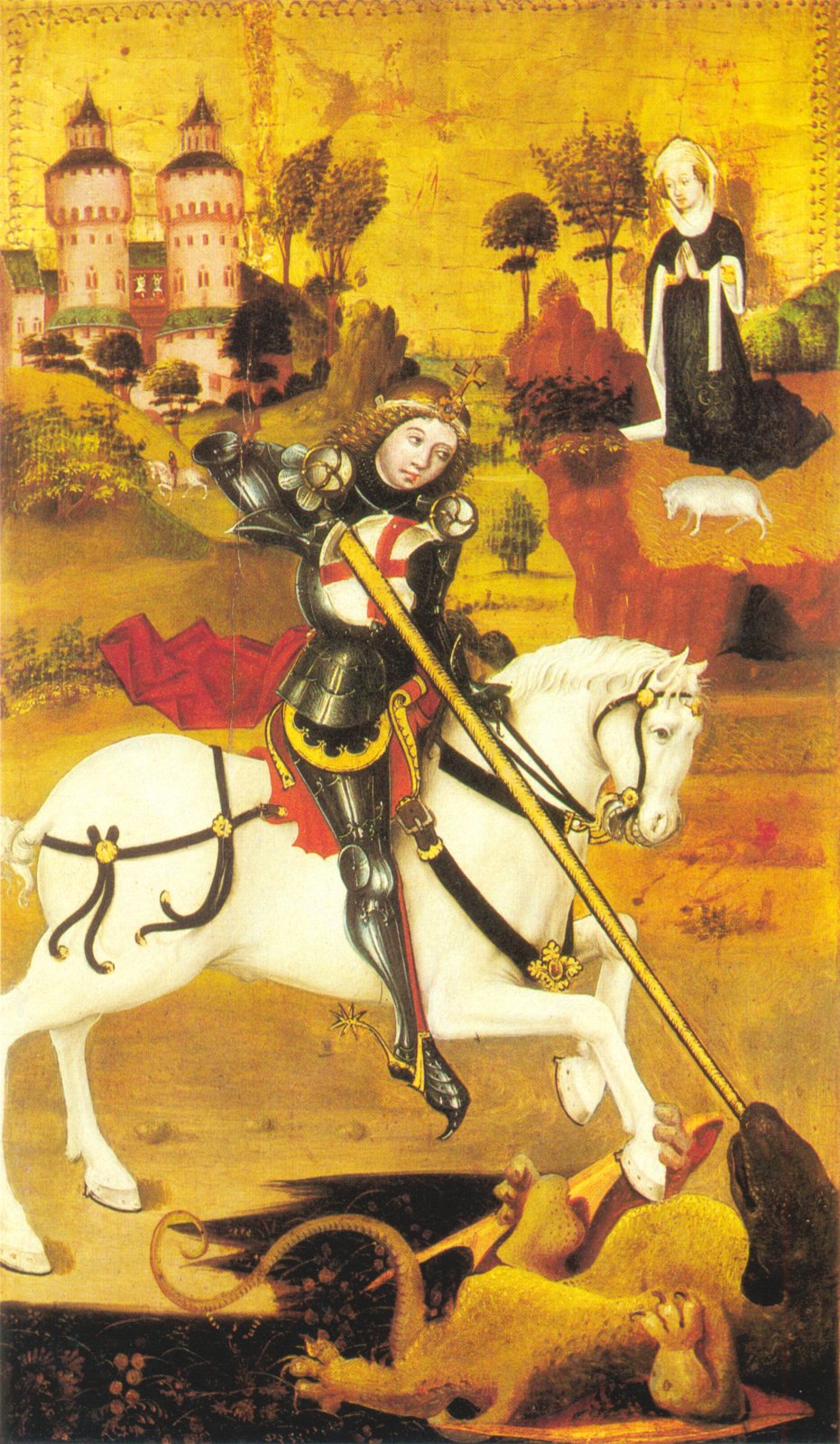 St. George and the Dragon, detail, circa 1470