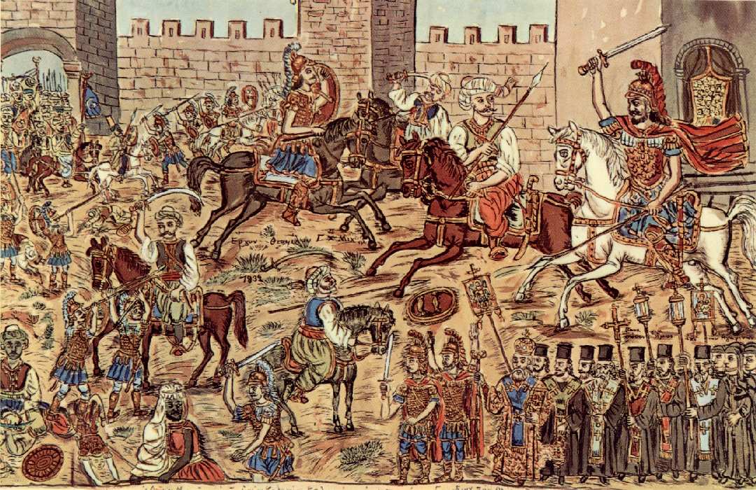 Fall of Constantinople (1453), 1932, Theophilos Hatzimihail, Greece