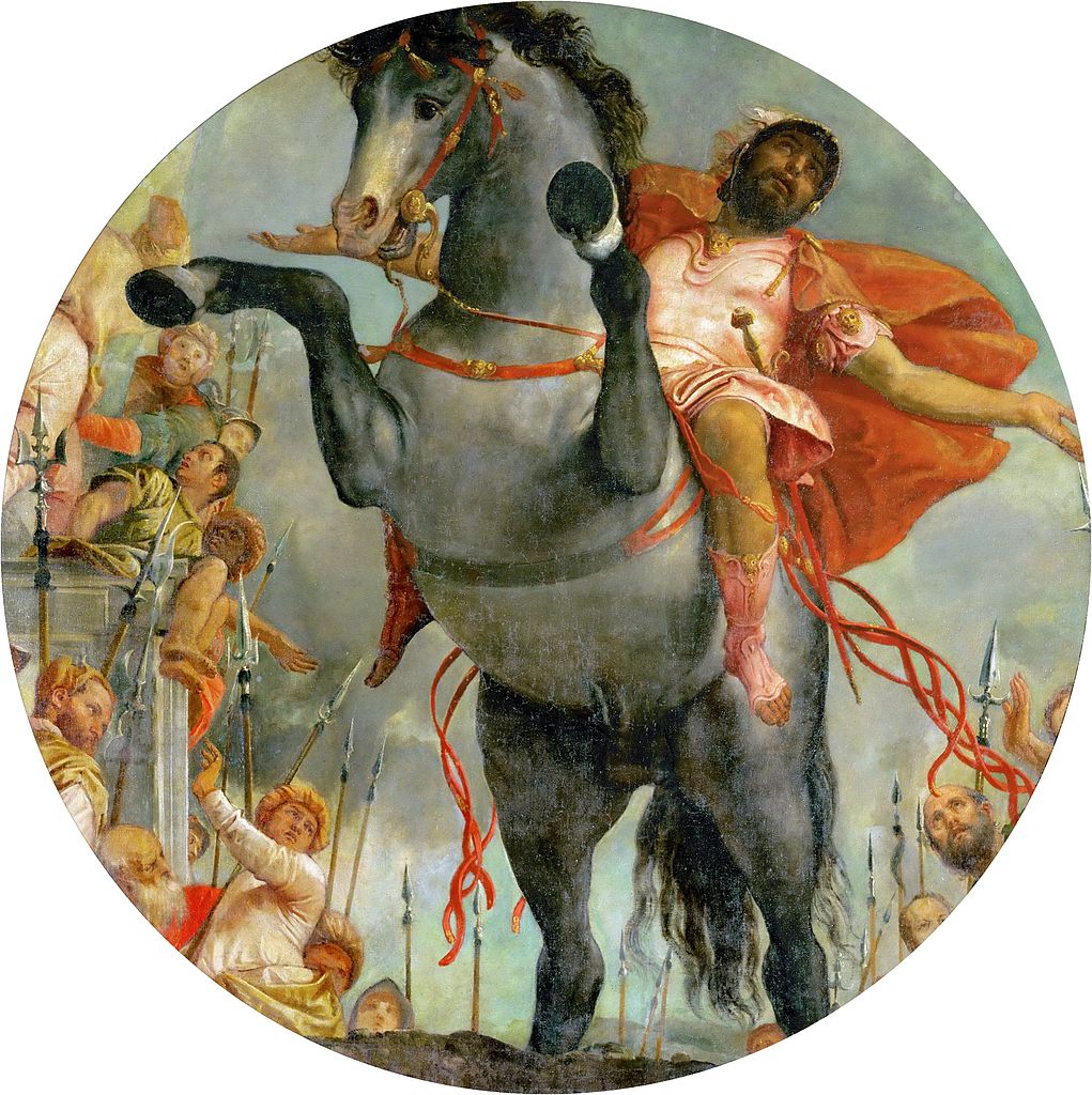 The sacrificial death of Marcus Curtius, 1550-2, Paolo Veronese, Venice, Italy