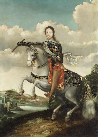 An equestrian portrait of a gentleman, ?, Studio of Claude Déruet