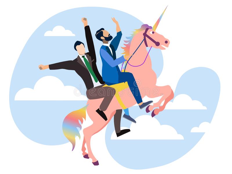 Gay couple riding a unicorn, 2010s, Pishit Kamsink