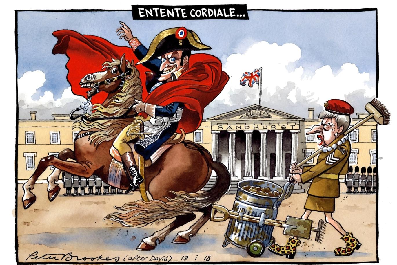 Entente cordiale, January 2018, Peter Brookes for 'The Times', Great Britain