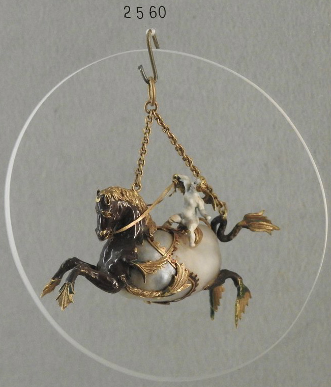 Pendant with a cupid riding a horse, late 16th century or 17th century, ?