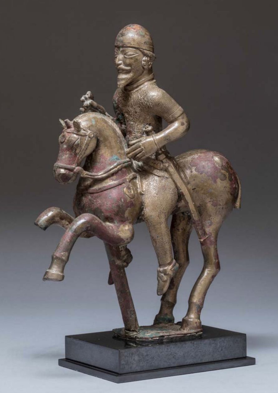 Sculpture of a horseman on a rearing horse, end of the 5th century, Alchon Hunnic, Northern Afghanistan