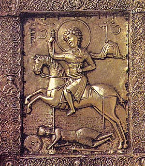 Silver-gilt icon of St.George, 11th century