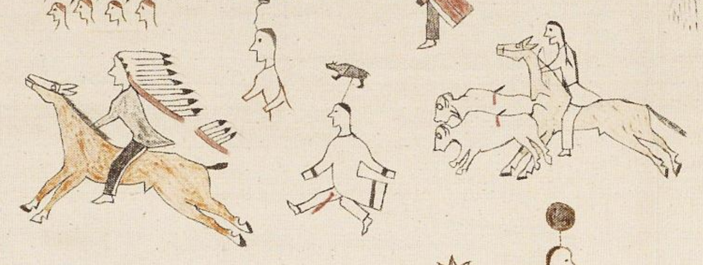 Winter Count (detail), early 20th century, Lakȟóta, U.S.A.